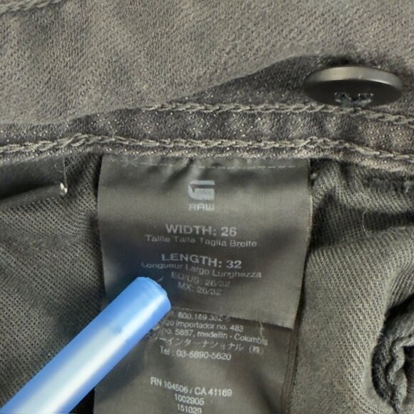 G Star RAW Lynn Mid Skinny Black Denim Jeans Women’s Size 26 x 32 US - Picture 2 of 16